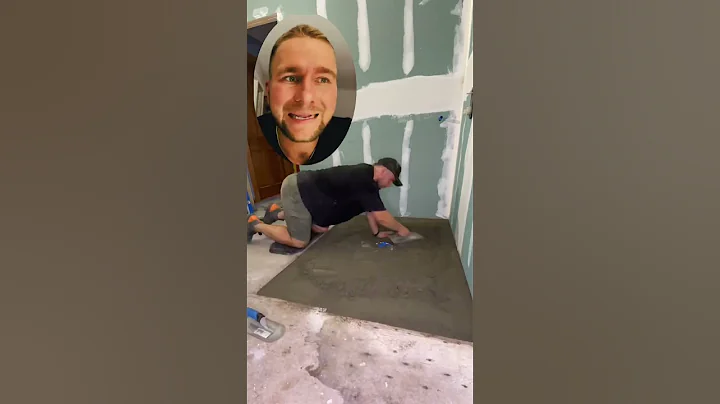 How to do a Curbless shower mudjob. #diy #shorts #youtubeshorts