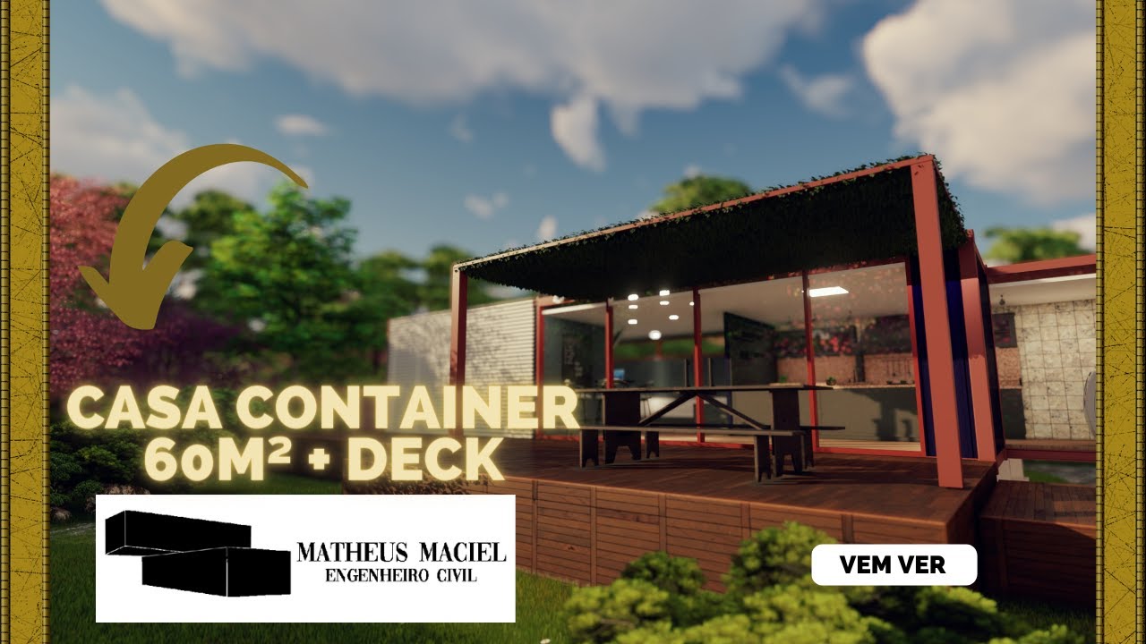 Casa Container | Projeto de casa no campo moderno e sustentável - YouTube