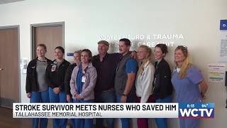 Stroke survivor returns to TMH ward to thank nurses who saved his life