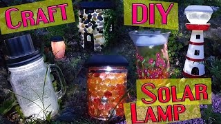 8 DIY Solar Garden Light Craft / HOW TO!