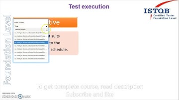 43 Test execution   Objective ISTQB