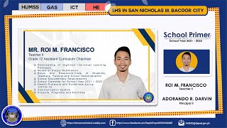 SHS in San Nicholas III, Bacoor City Primer for School Year 2021-2022 (Part 3)