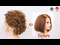 ピンを使わずショートボブをルーズアレンジ ZEN ヘアアレンジ238 arrange short bob hair without any pins