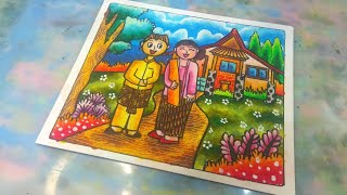 Cara Menggambar Baju Adat Jawa Barat