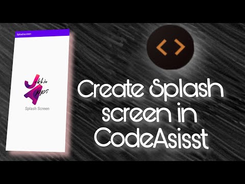 How to add splash screen in android app in CodeAsisst IDE in android