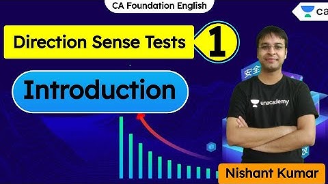 L1 : Direction Sense Tests | Introduction | CA Foundation English | Nishant Kumar