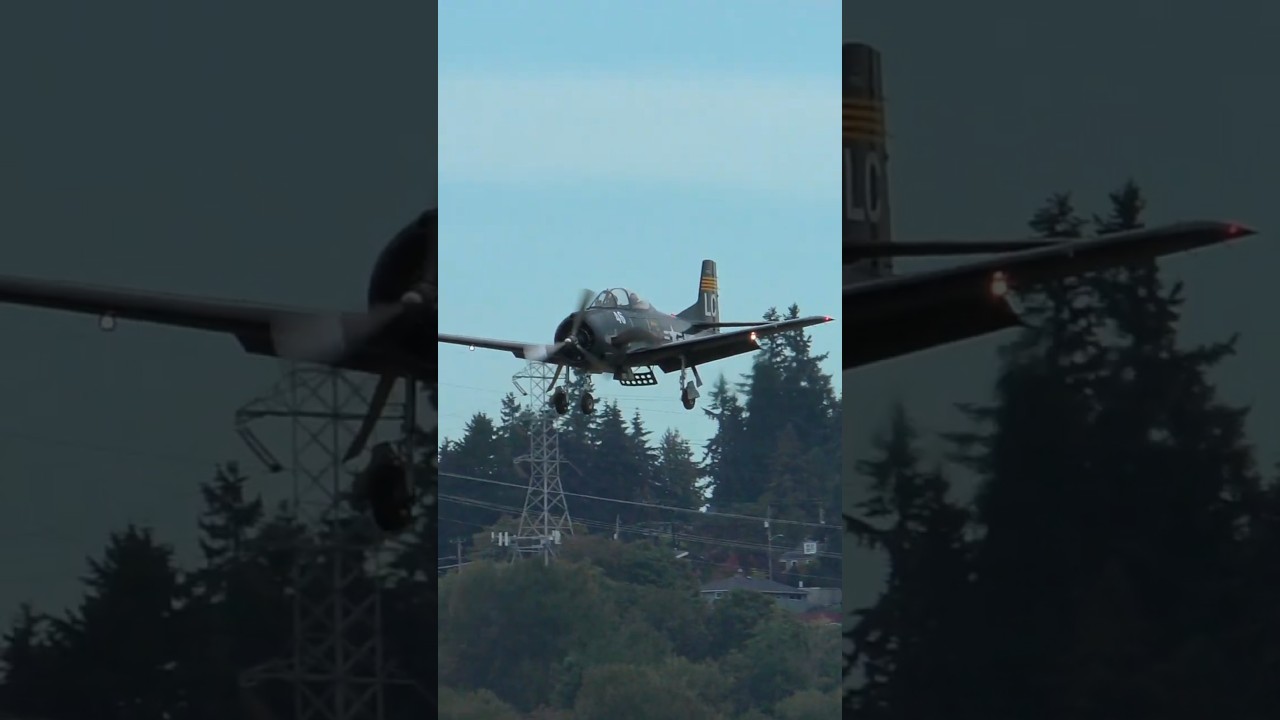 T-28 landing at Boeing field