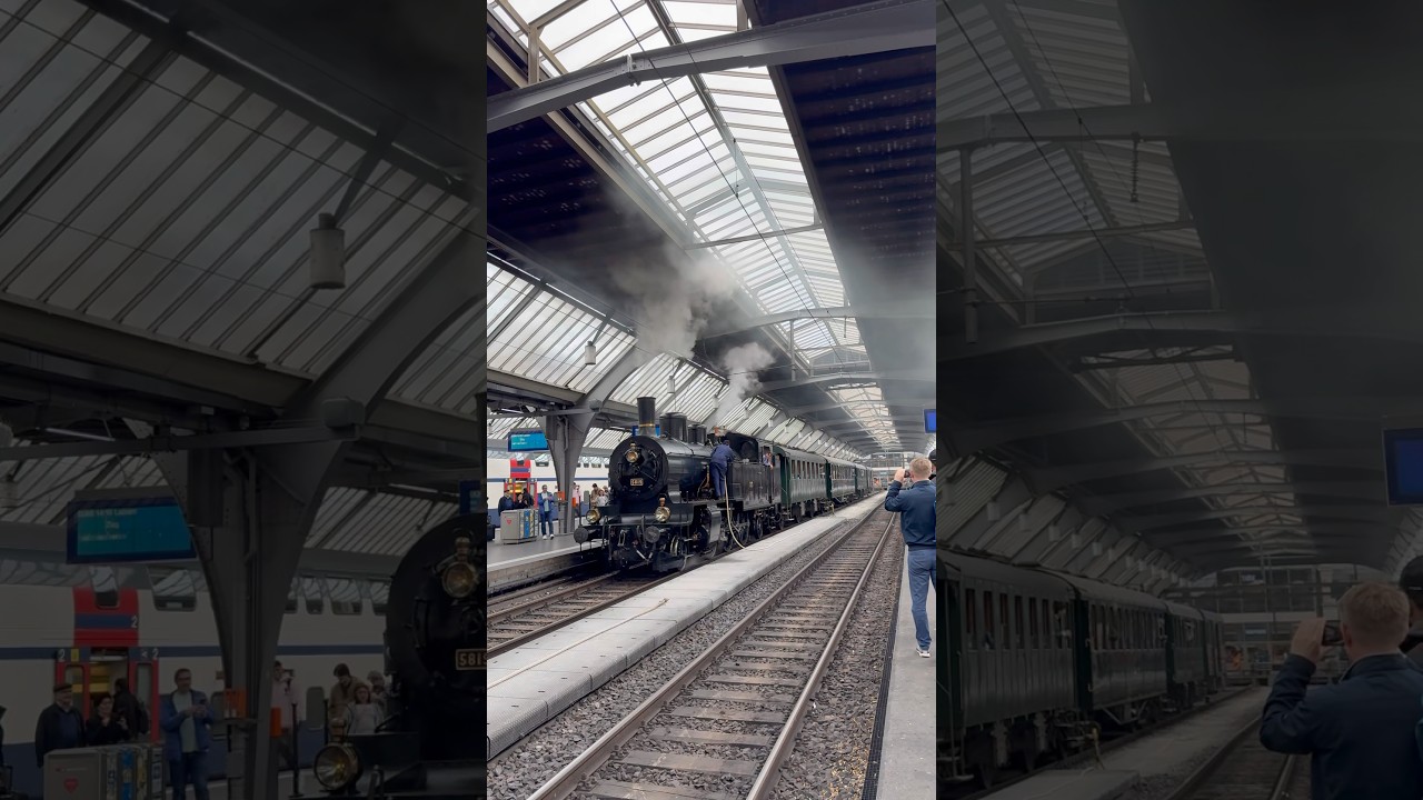 Travelling by vintage train in Switzerland 