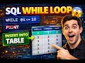 WHILE LOOP IN SQL // Most Asked SQL Question in top MNC'S