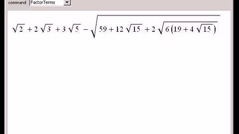Simplifying Some Algebraic Expressions Using Mathematica