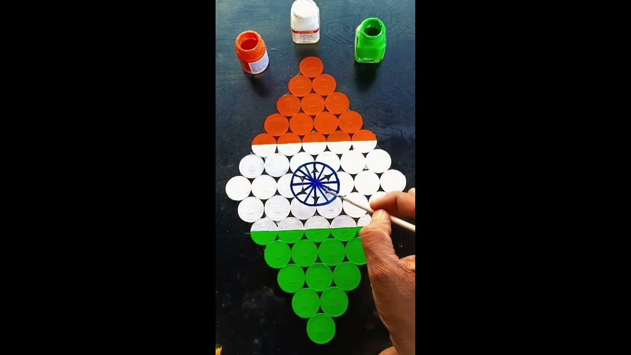 🇮🇳Great Indian flag Craft With Rice🌾 I love My india 🇮🇳 Tissue paper  