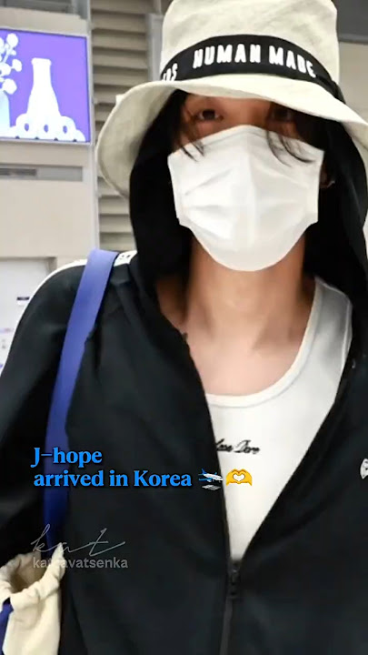 J-hope safely arrived in Korea from Japan 🛬🫶 #btsnewstoday #jhopeairport #uarmyhope