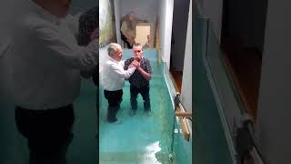 Fletcher getting baptized at Tabernacle Baptist church