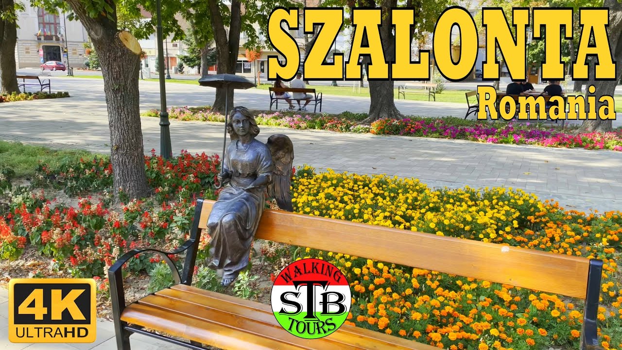 Salonta Romania 🇷🇴 2022 Summer walking in the center [20 min] 4k UHD