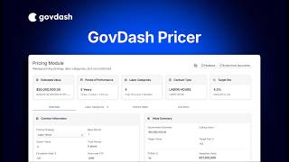 Govdash Pricer Win The Right Contracts At The Best Rate