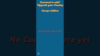 Comment to add or upgrade your Country! #map #mapping #geographythroughmaps #europe #geography