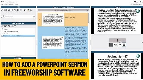 FREEWORSHIP TUTORIAL: How to Add A Powerpoint Sermon In Freeworship Software (TAGALOG)
