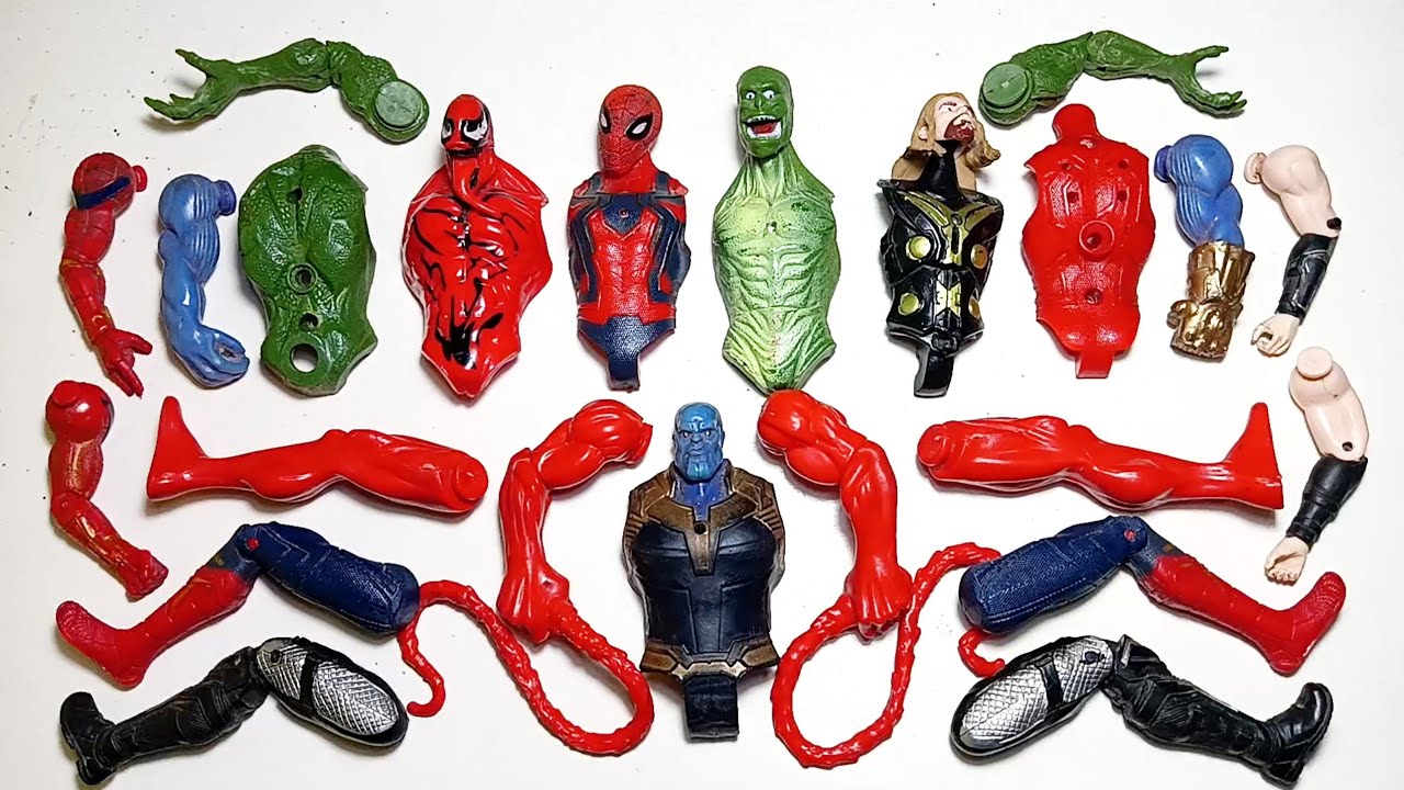Avengers Superheroes Action Figures, Spider-Man, Venom, Thanos, Lizard, Thor