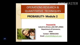 OR&QT- Module 2- Part1