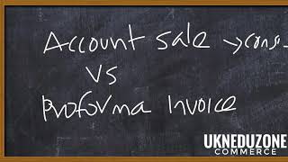 Account sale vs proforma invoice