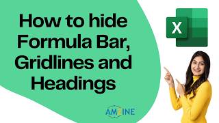 How to Formula Bar, Headings and Gridlines with shortcuts on Excel. #BestInstitute #Amzine Institute