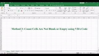 How To Count Cells Are Not Blank Or Empty In Excel