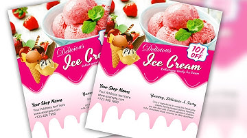 How to design a Ice Cream Flyer in coreldraw.... Ani INFO