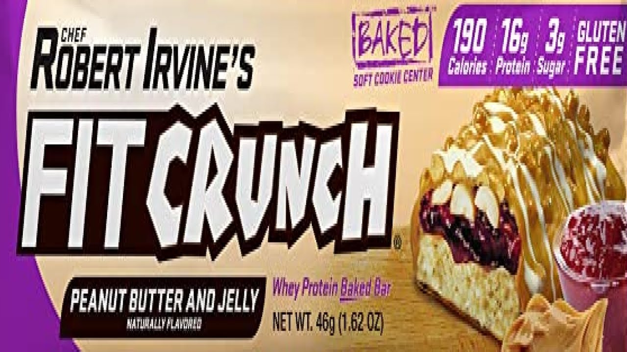 Chef Robert Irvine's Fit Crunch Peanut Butter and Jelly Protein Bar REVIEW