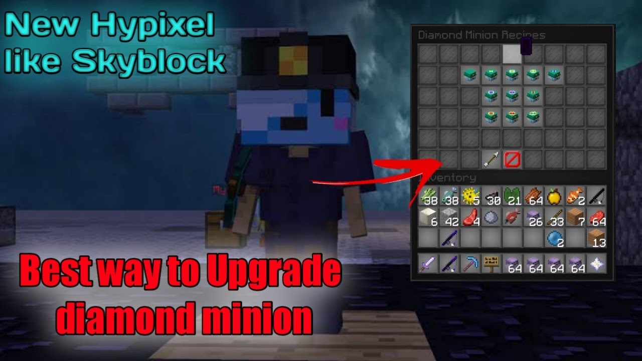 Skyblock Server Like Hypixel For Minecraft Mcpe Bedrock Ep2 Selling Netherite Picaxe In Auction Vps And Vpn