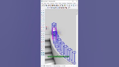 The Fastest way to Create Railing with Path Array Plugin in SketchUp #shorts #short #sketchup #art