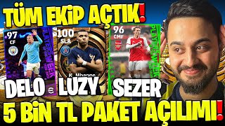 EKİPLE eFootball HESAPLARIMIZA 5 BİN TL YÜKLEYİP PAKET AÇTIK! (LUZY ÇOK ŞANSLI) Pes 2024