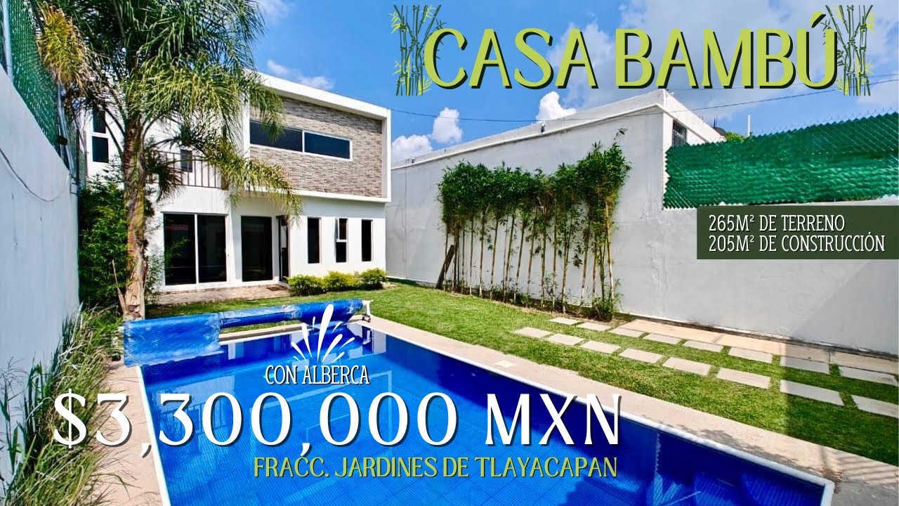 🏡CASA BAMBÚ ❗❗Fracc PRIVADO Jardines de TLAYACAPAN❗❗ con Alberca en Pueblo Mágico✨(NO DISPONIBLE)