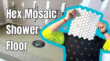 Shower Floor Tile Install. Mosaic Tile. WINNI