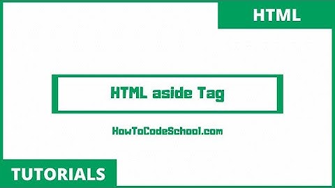HTML aside Tag