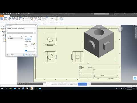 Intro to Inventor Part 7: Setting the front, top, side and ISO views.