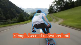 Raw Run skyboard 70 mph/second IN Switzerland