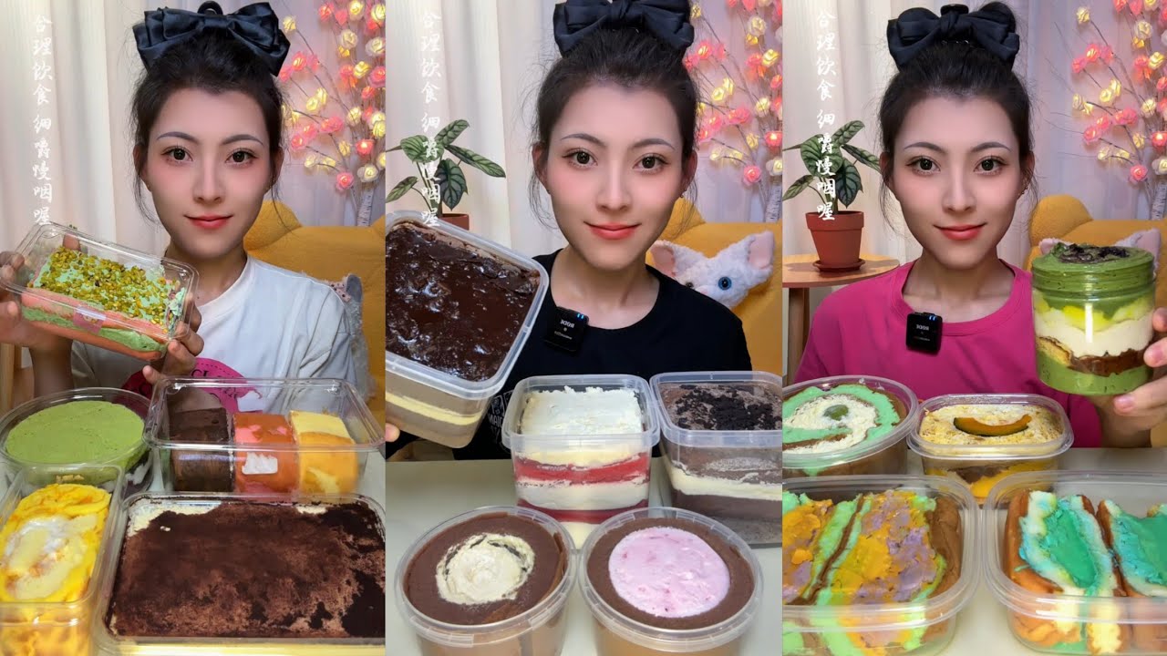 Chocolate Crepe&Chocolate PearlsCAKE 🎂🍰 & DessertASMR/EatingShow Challenge#cream #cake #asmr#mochi