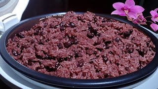 How to Cook Black Bean Sticky Rice in a Rice Cooker, Soft and Sticky - Delicious Food My Mom Cooked