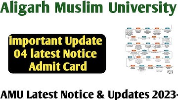 AMU Entrance admit card 2023 declared AMU start releasing admit card 2023