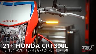 How to install LED Front Turn Signals on a 2021+ Honda CRF300L by TST Industries