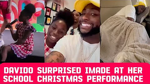 Davido surprised imade at her school music recital in Lagos , after his concert yesterday in Abuja !
