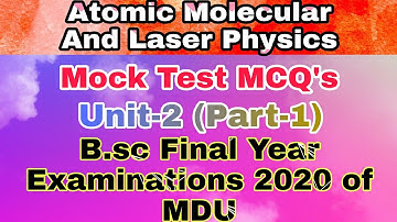 Atomic Molecular And Laser Physics