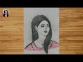 Girl pencil drawing video