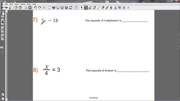 4.1 Solving Simple Equations