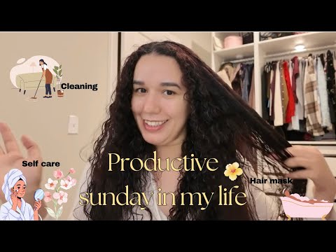 Productive sunday in my life 💛🌻| كفاش كندوز نهار الأحد | العناية بالشعر🎀 |استعداد لي أسبوع جديد☀️ 
