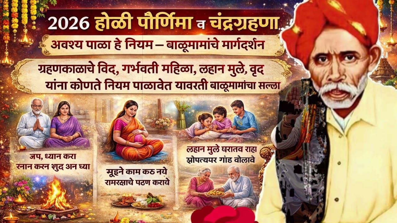 2026 होळी पौर्णिमा व चंद्रग्रहण – बाळूमामांचे पवित्र मार्गदर्शन आणि ग्रहणकाळातील आवश्यक नियम