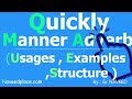 Quickly in english grammar  manner adverb usage examples exercises  in english