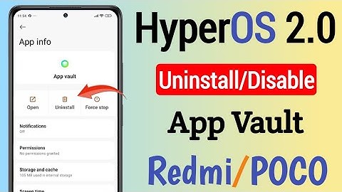How to Disable or Uninstall Apps Vault in Redmi/Xiaomi Mobile | Apps Vault कैसे बंद करे