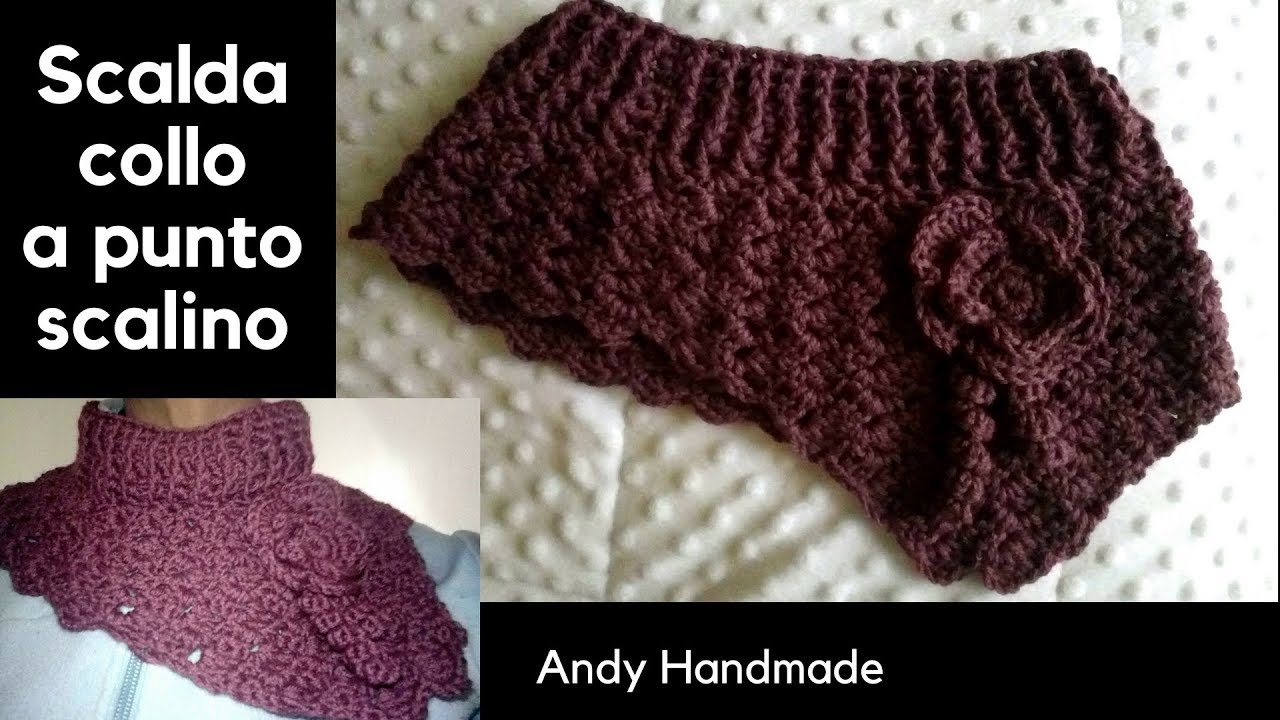 Scaldacollo punto scalini -  uncinetto facile
