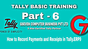 TALLY BASIC TRAINING ||Part- 6||  How to Record Payments and Receipts in Tally.ERP9||